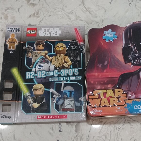 STAR WARS PUZZLE & R2-D2 and C-3P0's Guide to the Galaxy Hardcover - Picture 2 of 5